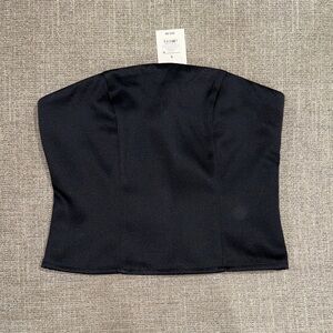 Target Black Strapless Satin Tube Top